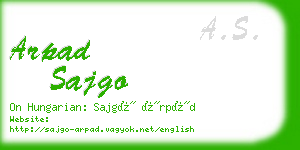 arpad sajgo business card